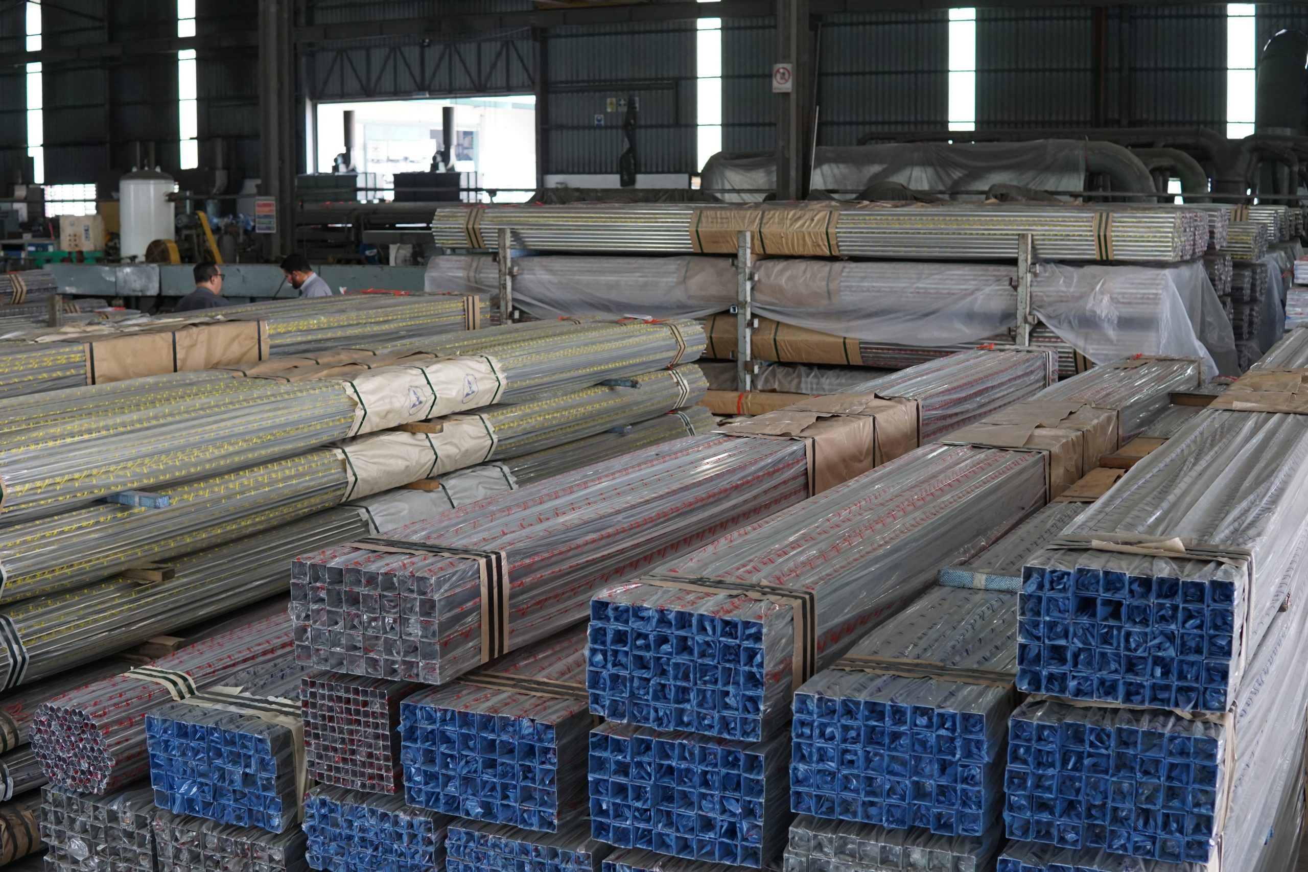 Stainless steel stock at the Kentzu Steel warehouse
